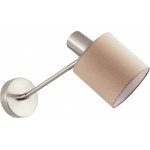 Homelighting SE21-NM-22-SH3 ADEPT WALL LAMP Nickel Matt Wall lamp Brown Shade+ - (77-8330)
