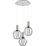 Homelighting SE21-NM-4-3BL-GR12 ADEPT FLEX Nickel Matt Pendant Black Metal Grid+ - (77-8920)