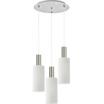 Homelighting SE21-NM-4-3NM-GL3 ADEPT TUBE Nickel Matt Pendant White Glass+ - (77-8474)