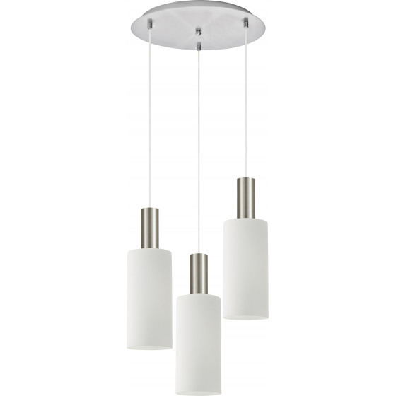 Homelighting SE21-NM-4-3NM-GL3 ADEPT TUBE Nickel Matt Pendant White Glass+ - (77-8474)