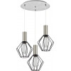 Homelighting SE21-NM-4-3NM-GR1 ADEPT TUBE Nickel Matt Pendant Black Metal Grid+ - (77-8439)