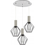 Homelighting SE21-NM-4-3NM-GR1 ADEPT TUBE Nickel Matt Pendant Black Metal Grid+ - (77-8439)