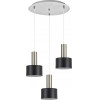 Homelighting SE21-NM-4-3NM-MS1 ADEPT TUBE Nickel Matt Pendant Black Metal Shade+ - (77-8453)