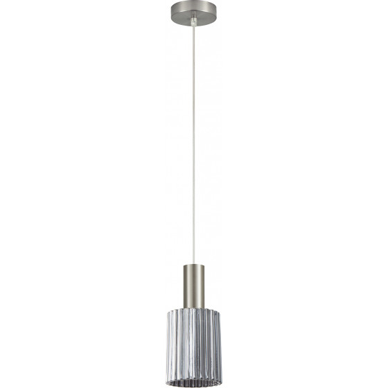 Homelighting SE21-NM-4-GL1 ADEPT TUBE Nickel Matt Pendant Smoked Glass+ - (77-8392)