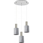 Homelighting SE21-NM-4-GL1-3NM ADEPT TUBE Nickel Matt Pendant Smoked Glass+ - (77-8396)