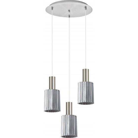 Homelighting SE21-NM-4-GL1-3NM ADEPT TUBE Nickel Matt Pendant Smoked Glass+ - (77-8396)