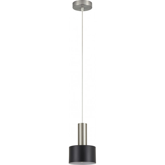 Homelighting SE21-NM-4-MS1 ADEPT TUBE Nickel Matt Pendant Black Metal Shade+ - (77-8449)