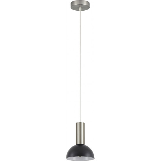 Homelighting SE21-NM-4-MS3 ADEPT TUBE Nickel Matt Pendant Black Metal Shade+ - (77-8463)