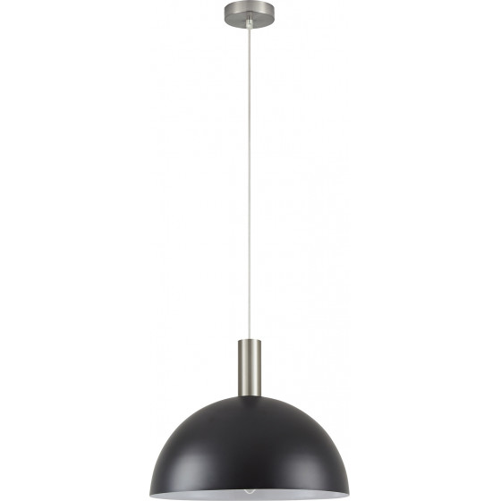 Homelighting SE21-NM-4-MS40 ADEPT TUBE Nickel Matt Pendant Black Metal Shade+ - (77-8406)