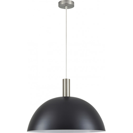 Homelighting SE21-NM-4-MS50 ADEPT TUBE Nickel Matt Pendant Black Metal Shade+ - (77-8410)