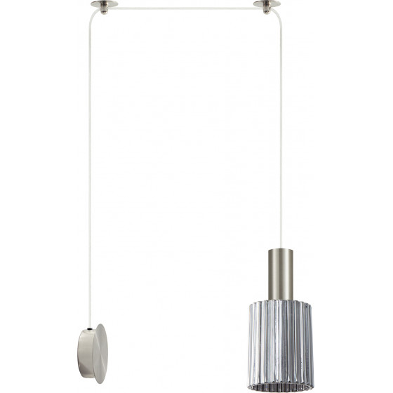 Homelighting SE21-NM-4-NM1W-GL1 ADEPT TUBE Nickel Matt Wall Lamp Smoked Glass+ - (77-8804)