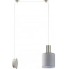 Homelighting SE21-NM-4-NM1W-SH2 ADEPT TUBE Nickel Matt Wall Lamp Gray Fabric Shade+ - (77-8797)