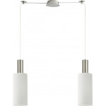 Homelighting SE21-NM-4-NM2-GL3 ADEPT TUBE Nickel Matt Pendant White Glass+ - (77-8473)