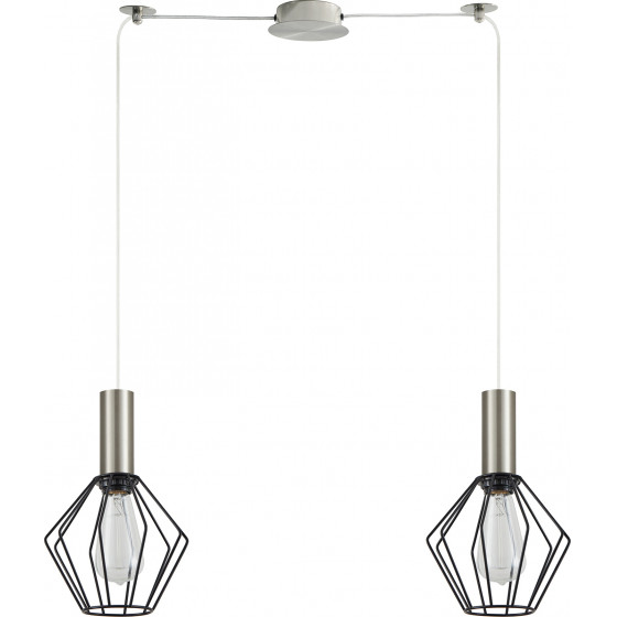 Homelighting SE21-NM-4-NM2-GR1 ADEPT TUBE Nickel Matt Pendant Black Metal Grid+ - (77-8438)