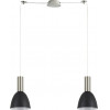 Homelighting SE21-NM-4-NM2-MS2 ADEPT TUBE Nickel Matt Pendant Black Metal Shade+ - (77-8459)