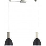 Homelighting SE21-NM-4-NM2-MS2 ADEPT TUBE Nickel Matt Pendant Black Metal Shade+ - (77-8459)