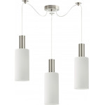 Homelighting SE21-NM-4-NM3-GL3 ADEPT TUBE Nickel Matt Pendant White Glass+ - (77-8472)