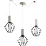 Homelighting SE21-NM-4-NM3-GR1 ADEPT TUBE Nickel Matt Pendant Black Metal Grid+ - (77-8437)