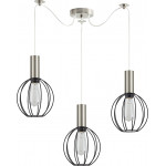 Homelighting SE21-NM-4-NM3-GR2 ADEPT TUBE Nickel Matt Pendant Black Metal Grid+ - (77-8444)