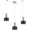Homelighting SE21-NM-4-NM3-MS1 ADEPT TUBE Nickel Matt Pendant Black Metal Shade+ - (77-8451)