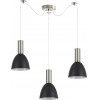 Homelighting SE21-NM-4-NM3-MS2 ADEPT TUBE Nickel Matt Pendant Black Metal Shade+ - (77-8458)