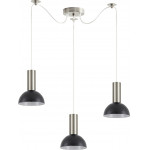 Homelighting SE21-NM-4-NM3-MS3 ADEPT TUBE Nickel Matt Pendant Black Metal Shade+ - (77-8465)