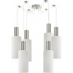Homelighting SE21-NM-4-NM6-GL3 ADEPT TUBE Nickel Matt Pendant White Glass+ - (77-8471)