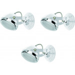Homelighting T12022A-1R (x3) Juno Packet White adjustable spot with chrome ring and glass+ - (77-8853)