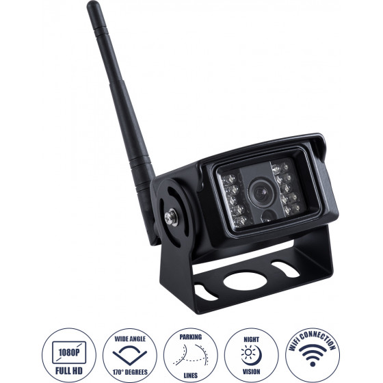 GloboStar Wifi ������� ������ 1800P Hd ������������� �����������-�������� Dc 12-24V 120� �� Parking Lines ��������� IP68 - ����� - (86071)