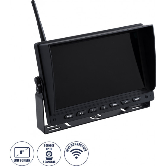 GloboStar ������� ����� 9 Wifi ��� ���������� - ������� Dc 12-24V - ��� ������� ��� 4 Wifi ������� 1080P Hd ������������� - ����� - (86069)