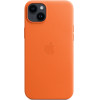 Apple Leather Case Iphone 14 Plus With Magsafe Orange - (MPPF3ZMA)