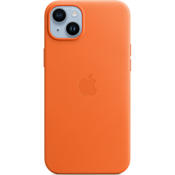 Apple Leather Case Iphone 14 Plus With Magsafe Orange - (MPPF3ZMA)