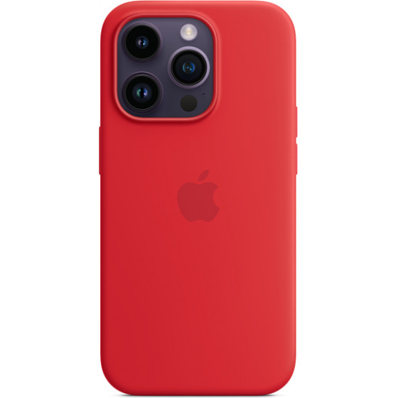 Apple Silicone Case Iphone 14 Pro With Magsafe (PRODUCT)Red - (MPTG3ZMA)