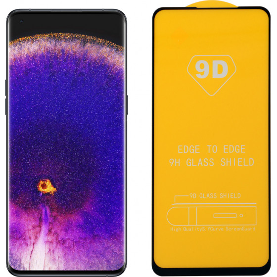 Idol 1991 Tempered Glass Oppo Find X5 Lite 6.43'' 9H 0.25mm 9D Full Glue Special Semi Curved BLACK - (5205308322655)