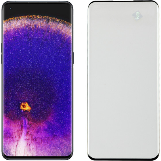 Idol 1991 Tempered Glass Oppo Find X5 6.55'' 9H 0.25mm 3D Full Glue Semi Curved Finger Unlock Black + Squeezy CARD - (5205308322648)