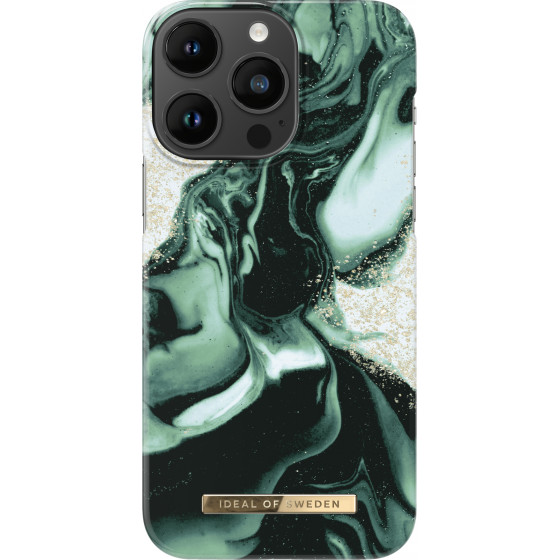 Ideal Of Sweden ���� Fashion Case Iphone 14 Pro Max Golden Olive Marble - (IDFCAW21-I2267P-320)