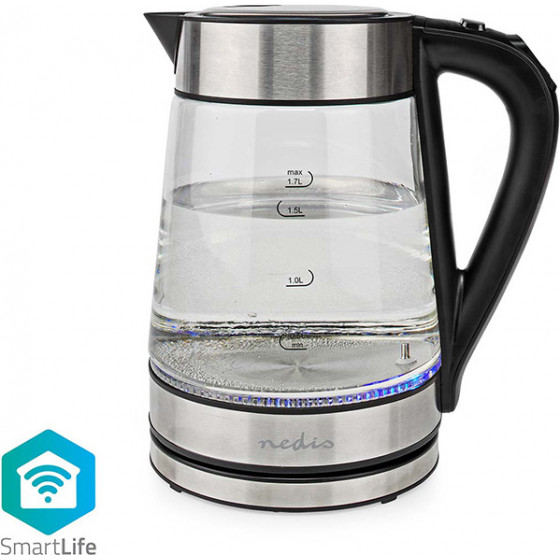 Nedis WIFIWK10CGs Smartlife Electric Kettle 1.7L GLASS