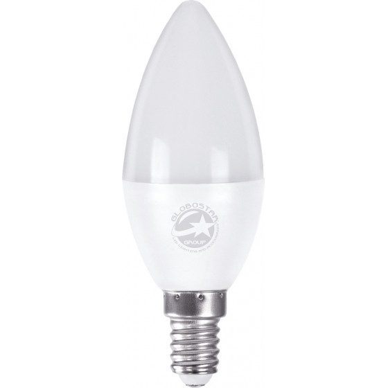 GloboStar ����� Led E14 C37 ������ 4W 388lm 260� Ac 220-240V IP20 �3.7 x �10cm ������ ����� 4500K - 3 Years Warranty - (60001)