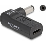 DeLock ���������� ����������� USB-C �� 5.5x2.1mm, 90�, ������ - (60010)