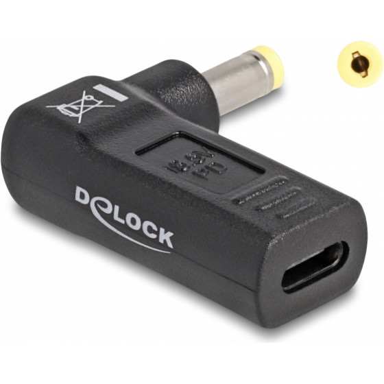 DeLock ���������� ����������� USB-C �� Hp 4.8x1.7mm, 90�, ������ - (60006)