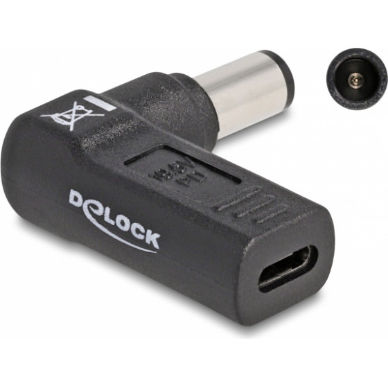 DeLock ���������� ����������� USB-C �� Hp 7.4x5mm, 90�, ������ - (60005)