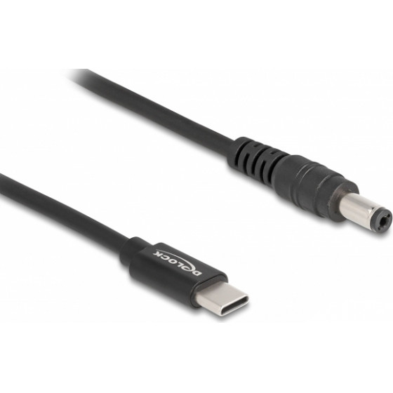 DeLock ������� ����������� USB-C �� 5.5x2.1mm, 1.5m, ����� - (87977)