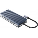 Orico Docking Station WB-11P, USB-C, 11-ports, 100W, ������� - (WB-11P-GY-BP)