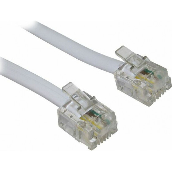Powertech ������� ��������� RJ11 6P4C 2m, ����� - (CAB-T002)