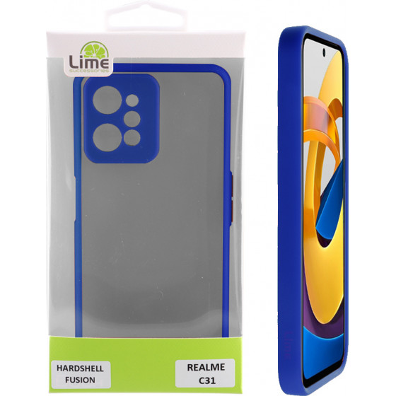 Lime ���� Realme C31 6.5'' Hardshell Fusion Full Camera Protection Blue With Yellow KEYS