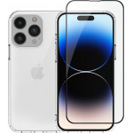 Vivid Set Tpu Case + Full Face Tempered Glass Apple Iphone 14 Pro Black - (VIGELLY297GLASSBK)