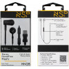 NSP Hands Free Stereo Universal Type C 1.2m Ripply HN28 With Remote And Mic BLACK