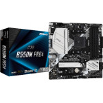 Asrock Mb Socket Amd AM4, Cs Amd B550, 4 Dimm Sockets DDR4, D-SUB/Display PORT/HDMI, Lan GIGABIT, MICRO-ATX, 2YW. - (B550M PRO4)