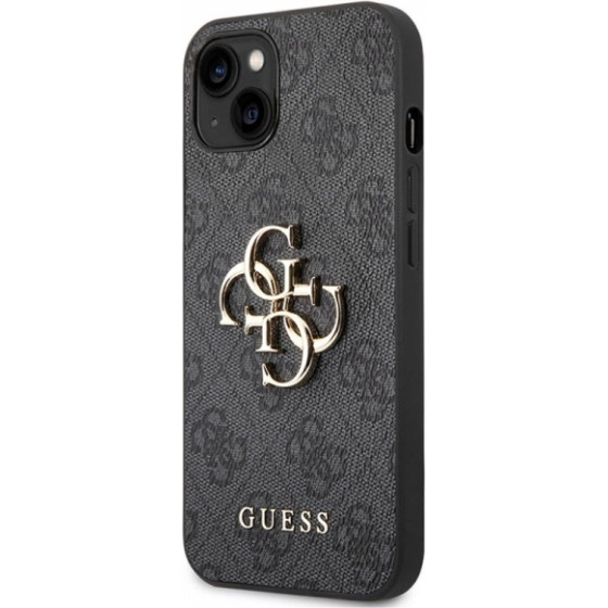 Guess 4G Metal Logo Case Iphone 14 Pro Grey Backcover - (GUHCP14L4GMGG)