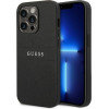 Guess Leather Saffiano Case Iphone 14 Pro Black Backcover - (GUHCP14LPSASBB)